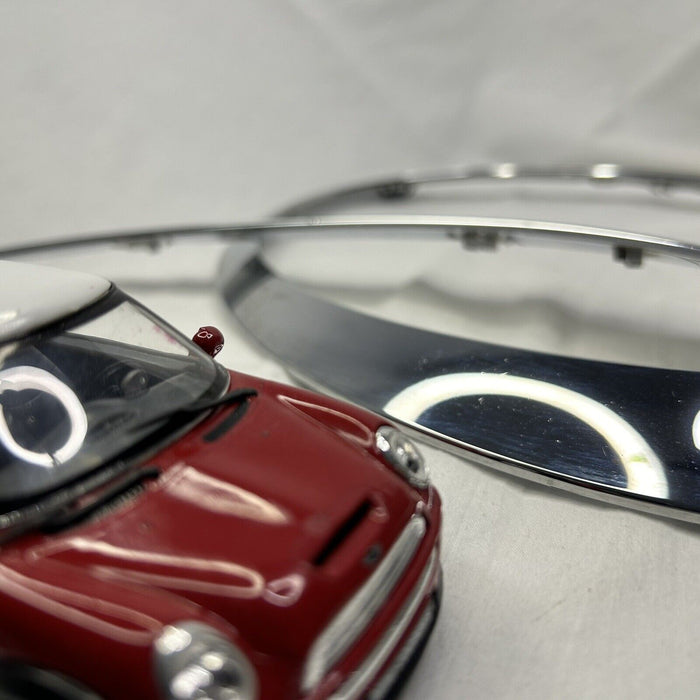OEM Mini Cooper Headlight Trim Ring Chrome Left & Right 51137149906 51137149905