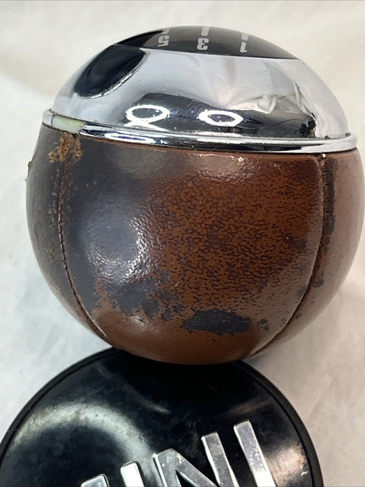 Mini Copper 07 08 6 speed manual Brown Leather Chrome Shifter 1 Knob Boot