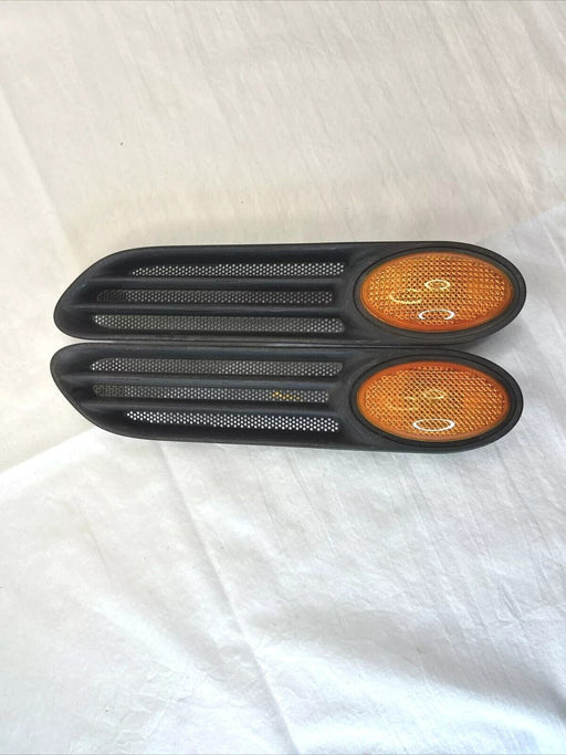 MINI BMW R50 R52 Pair OS NS Wing Side Indicator Scuttle Trim Grill W/ Repeaters