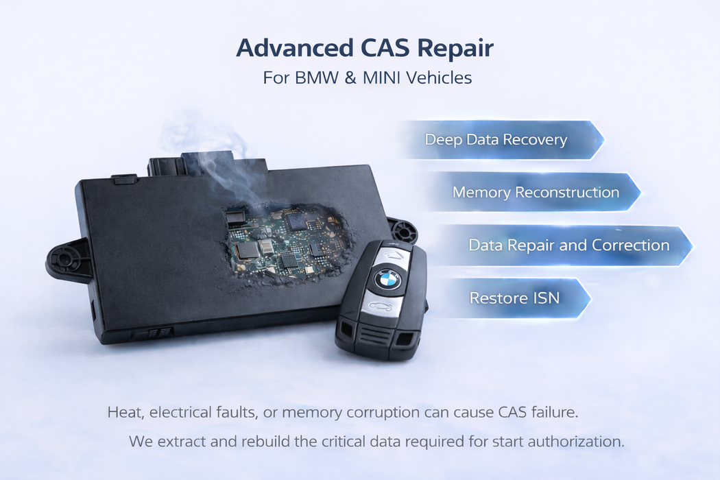 BMW MINI CAR ACCESS SYSTEM CAS 3+ IMMOBILIZER MODULE ADVANCED RESCUE REPAIR