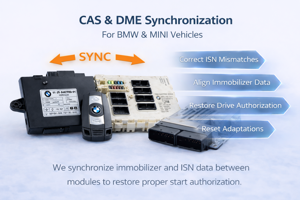 BMW Mini Car Access System CAS 3+ DME Synchronization